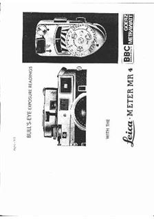 Leica Leicameter MR manual. Camera Instructions.